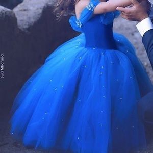 Little girls Royal Blue ball gown. Size 4/5